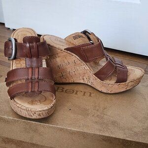 Born Thierry Platform Wedge Sandals size 7